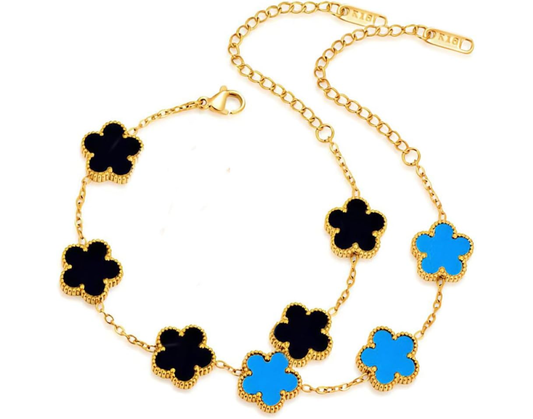18K Gold-Plated Clover Lucky Bracelet Bundles