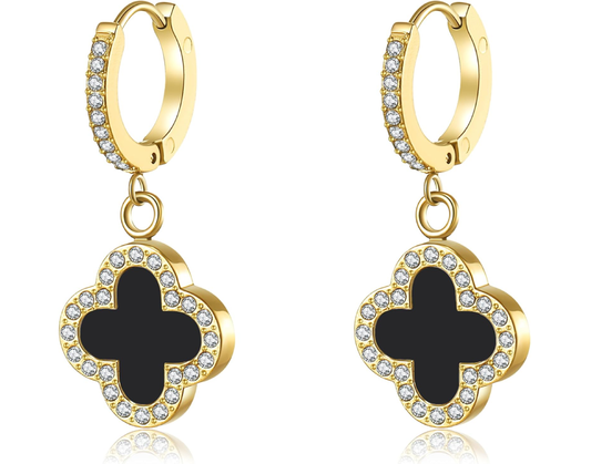 18K Gold Plated Clover Earrings